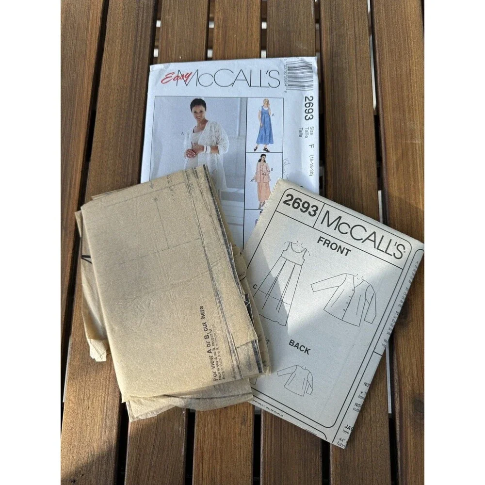 McCalls 2693 Sewing Pattern Maternity Jacket Dress Jumper Size 16 18 20 Loeb